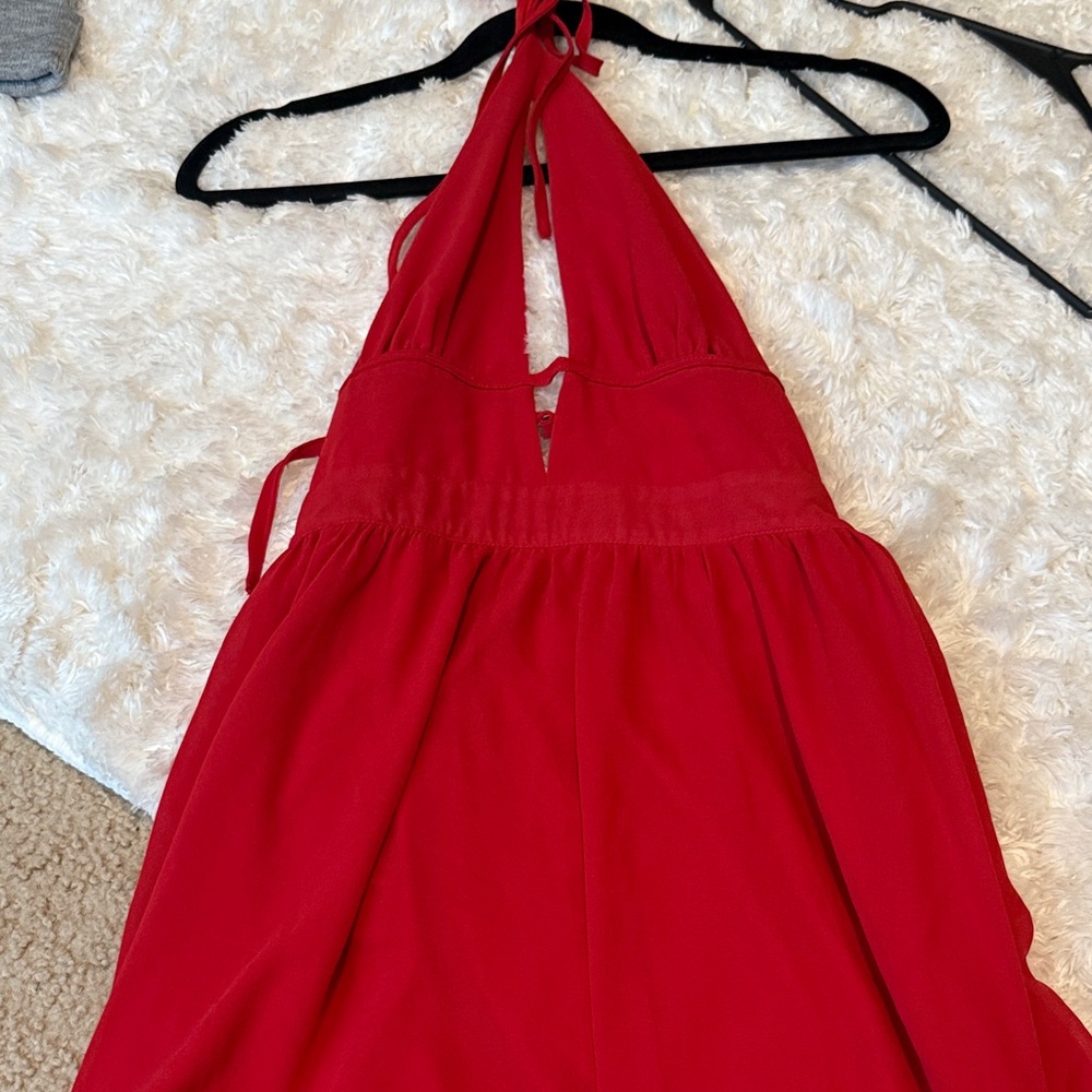 Red Halter Mini Dress